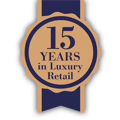 15 Years in luxury retail - Badge